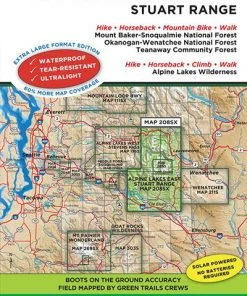 Green Trails Maps Books & Maps Alpine Lakes East, Stuart Range, No. 208SX