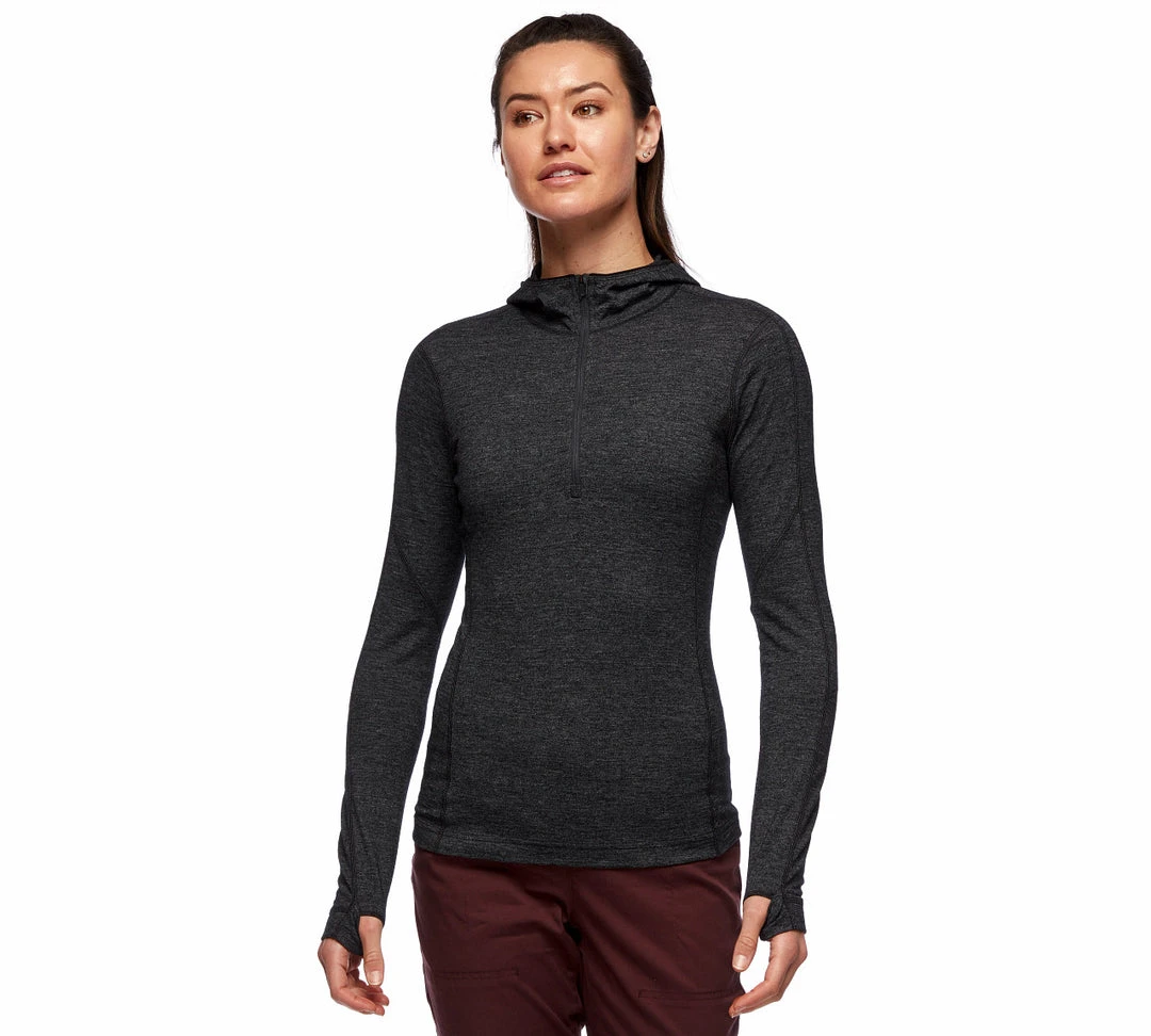 Black Diamond Solution Merino 1/4 Zip Hoody Women's 1 Black Diamond Solution Merino 1/4 Zip Hoody Women's