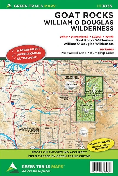 Green Trails Maps Goat Rocks / William O. Douglas Wilderness No. 303S 1 Green Trails Maps Goat Rocks / William O. Douglas Wilderness No. 303S