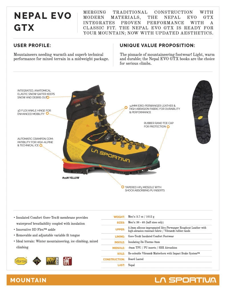 La Sportiva Nepal Evo Gtx 7 La Sportiva Nepal Evo Gtx
